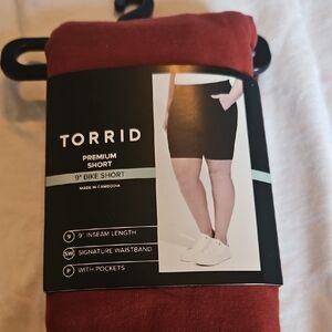 Torrid Premium 9" Bike Short in Fired Brick Color